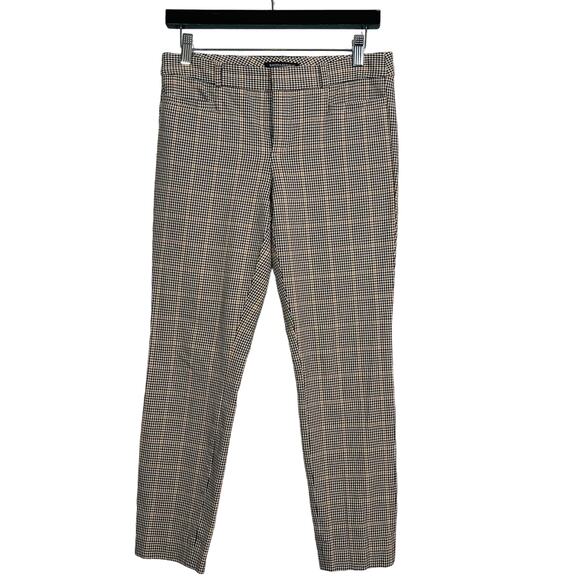 Banana Republic Houndstooth Sloan Trouser Riding Pant Brown Cream - 2 - Picture 1 of 4